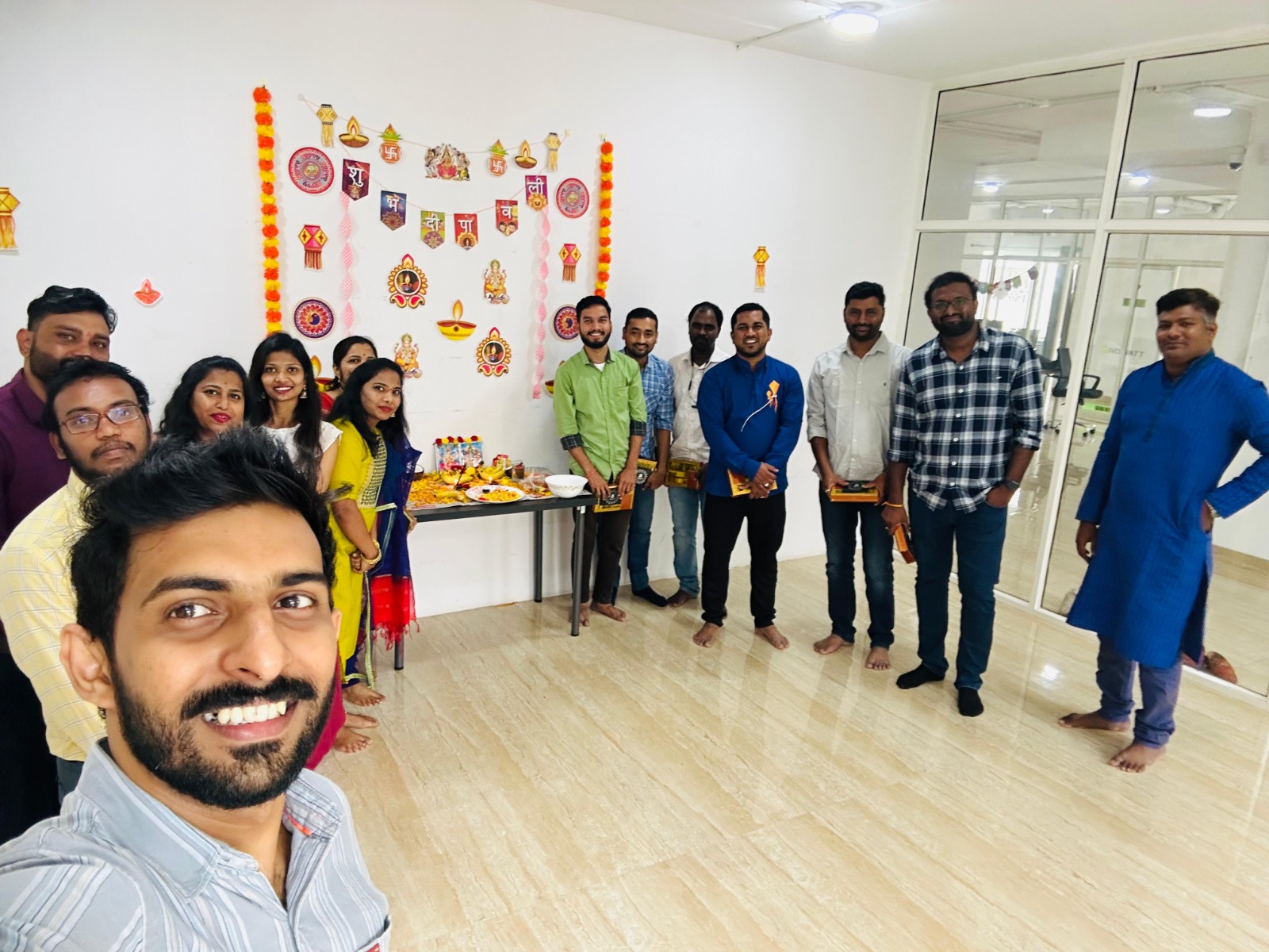 Gajra New Energy team during a festive office gathering