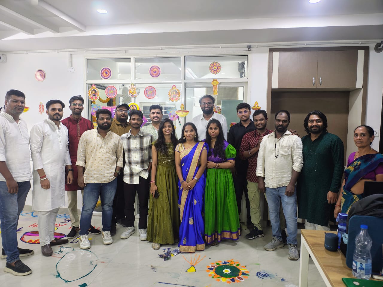 Gajra New Energy team dressed for a festive celebration