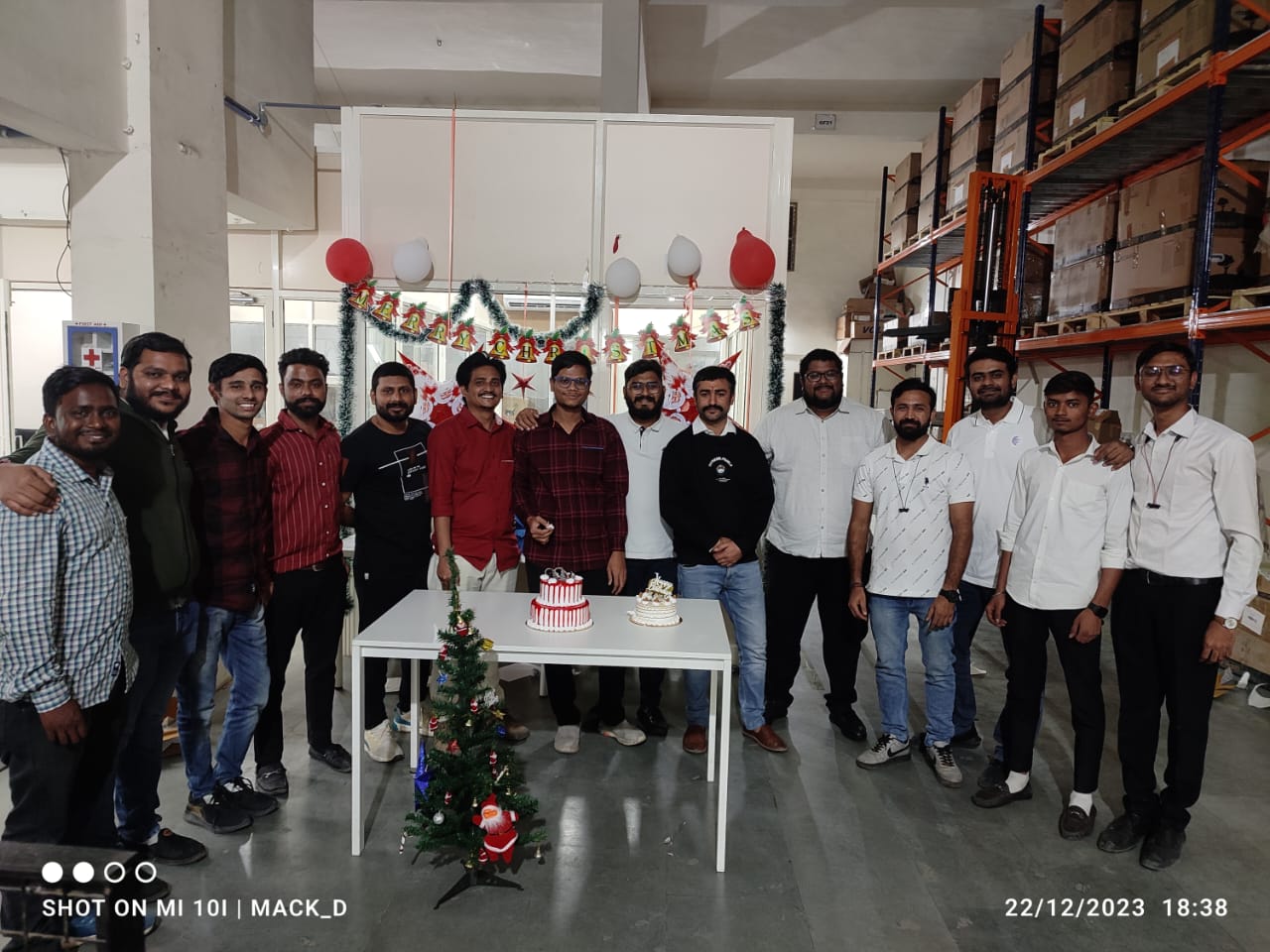 Christmas celebration with cakes and decorations at Gajra New Energy